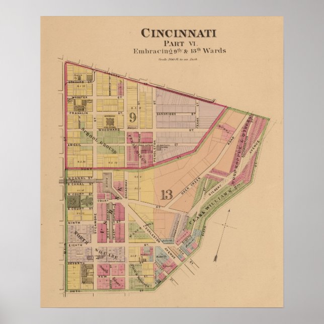 Póster Cincinnati, Ohio 8 (Frente)