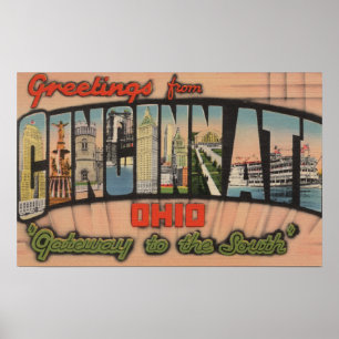 Póster Cincinnati, Ohio (entrada ao sul)