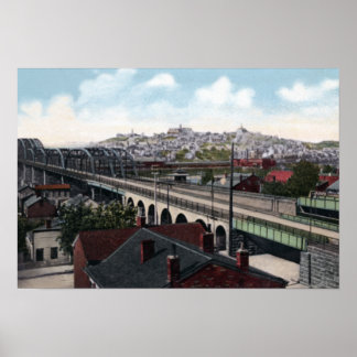 Póster Cincinnati Ohio Mt Adams