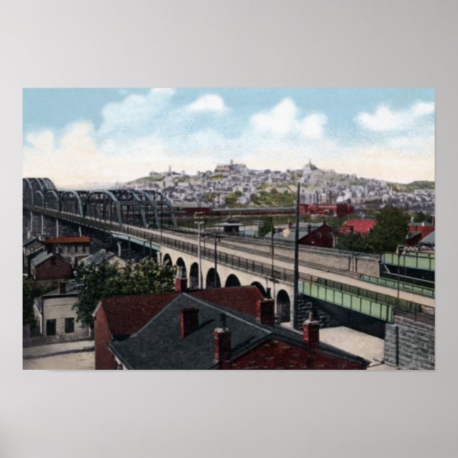 Póster Cincinnati Ohio Mt Adams (Frente)