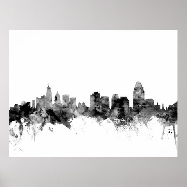 Poster Cincinnati Ohio Skyline (Frente)