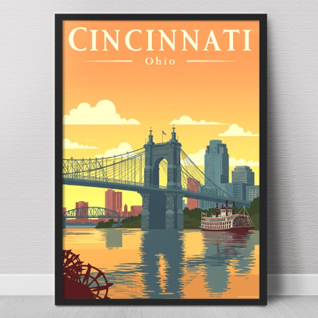 Poster Cincinnati Ohio Vintage (Criador carregado)