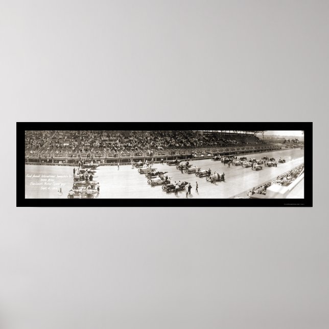 Poster Cincinnati Speedway Foto 1916 (Frente)