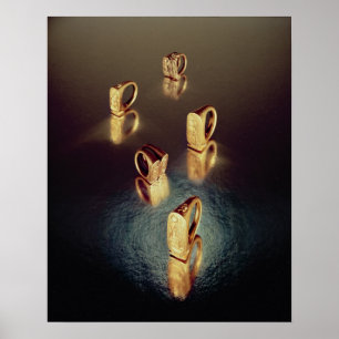 Póster Cinco anéis, do túmulo de Tutankhamun
