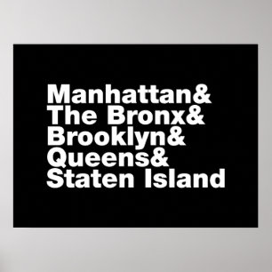 Poster Cinco Boroughs ~ Nova Iorque