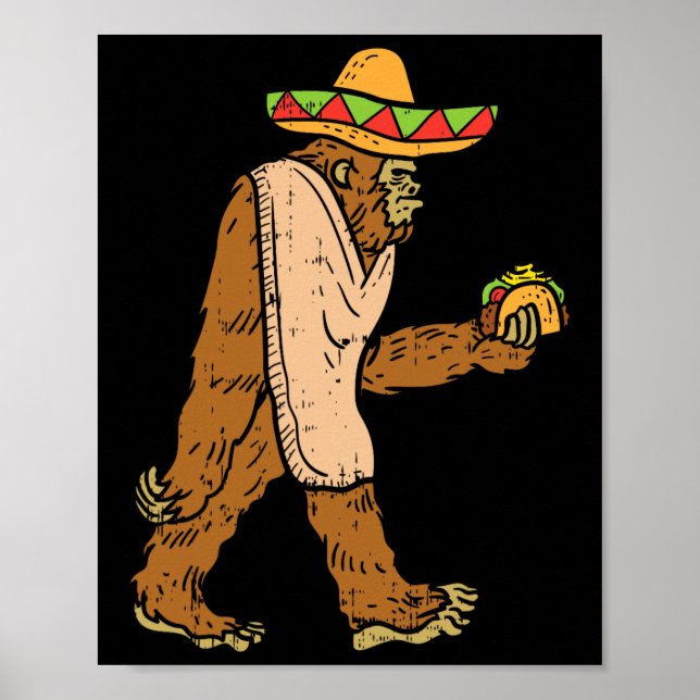 Poster Cinco de Diversão do Quadrado Sombrero Taco El Squ (Frente)