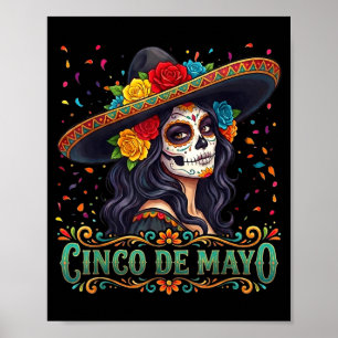 Poster Cinco de maio 2026 festa mexicana 5 de maio garota