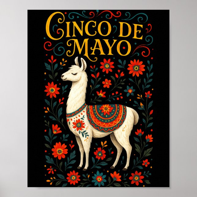 Poster Cinco de maio - arte de celebração de festa de lha (Frente)