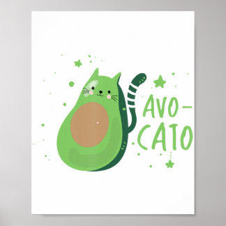 Poster Cinco de Mayo Avocado Cat Cute Avocato Meow Gift