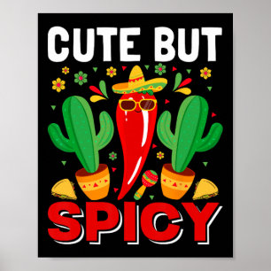 Poster Cinco de Mayo - Bonita, mas picante, Fiesta mexica