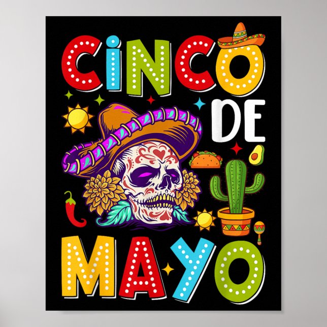 Poster Cinco De Mayo Camisa Partido Mexicano Figurume 5 D (Frente)
