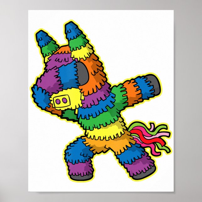 Poster Cinco de Mayo Dabbing Pinata Fiesta 5 (Frente)