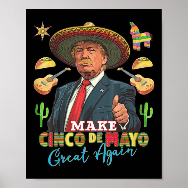 Poster Cinco De Mayo Faça Cinco De Mayo Excelente Novamen (Frente)
