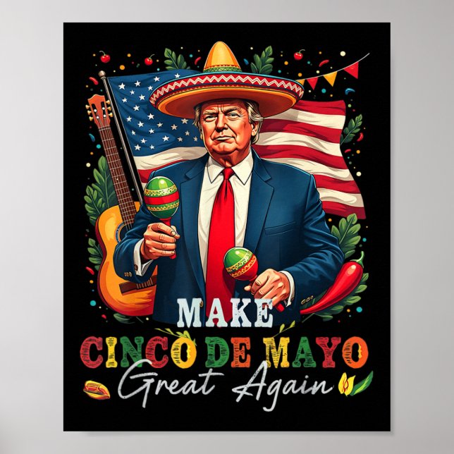 Poster Cinco De Mayo Faça o Cinco De Mayo Grande Novament (Frente)