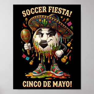 Poster Cinco De Mayo Festa de Futebol Drip Esporte Amor H