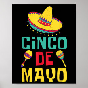 Poster Cinco de Mayo Fiesta Funny Partido Mexicano Celebr