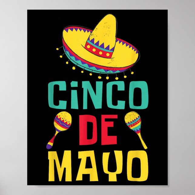 Poster Cinco de Mayo Fiesta Funny Partido Mexicano Celebr (Frente)