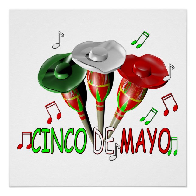 Póster Cinco de mayo ,fiesta mexicano (Frente)