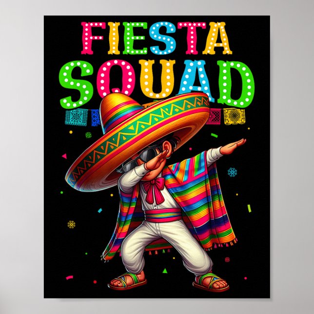 Poster Cinco de Mayo Fiesta Squad Engraçados Rapazes Dabi (Frente)