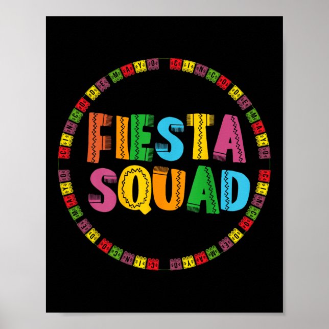 Poster Cinco De Mayo Fiesta Squad Funny Vamos Fiesta Mexi (Frente)