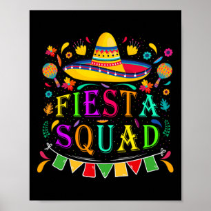 Poster Cinco De Mayo Fiesta Squad Partido Mexicano Cinco