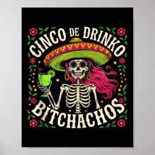 Poster Cinco De Mayo Funny Partido Mexicano Cinco De Drin