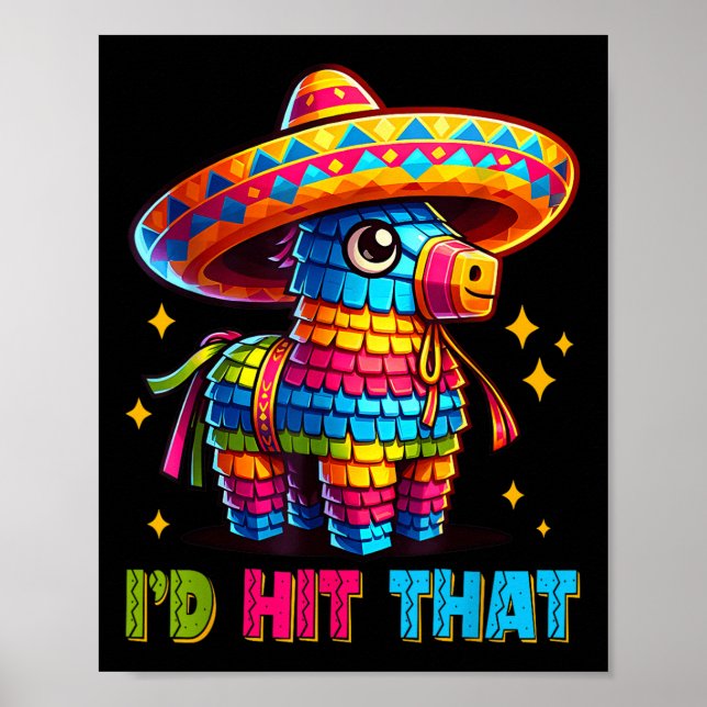Poster Cinco De Mayo Ideias Engraçadas Eu Atingi Que Pina (Frente)