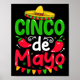 Poster Cinco De Mayo Lets Fiesta Squad 5 De Mayo Mexicano