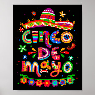 Poster Cinco De Mayo Mexicano Taco Deixa Fiesta Cinco De 