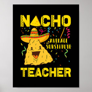 Poster Cinco De Mayo Nacho Média Substituta Professor