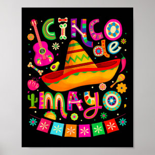 Poster Cinco De Mayo Para Homens Mulheres Crianças Festa