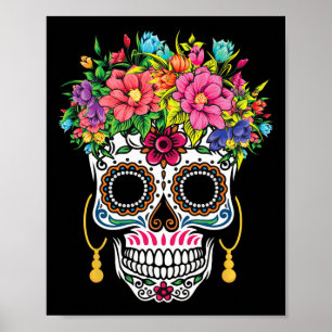 Poster Cinco de Mayo Sugar Skull Dia De Los Muertos Day O