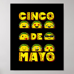 Poster Cinco de Mayo Taco Funny Boys Men Comida Mexicana