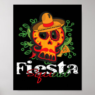 Poster Cinco De Mayo Tee Fiesta Squad Mexicano Por Outfit