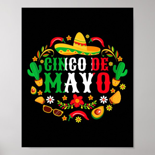 Poster Cinco De Mayo Vamos Festa Equipe 5 De Mayo Mexican (Frente)
