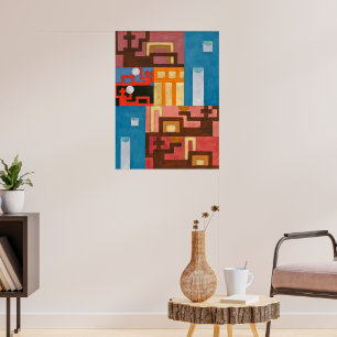 Poster Cinco Figuras Estendidas Sophie Taeuber-Arp