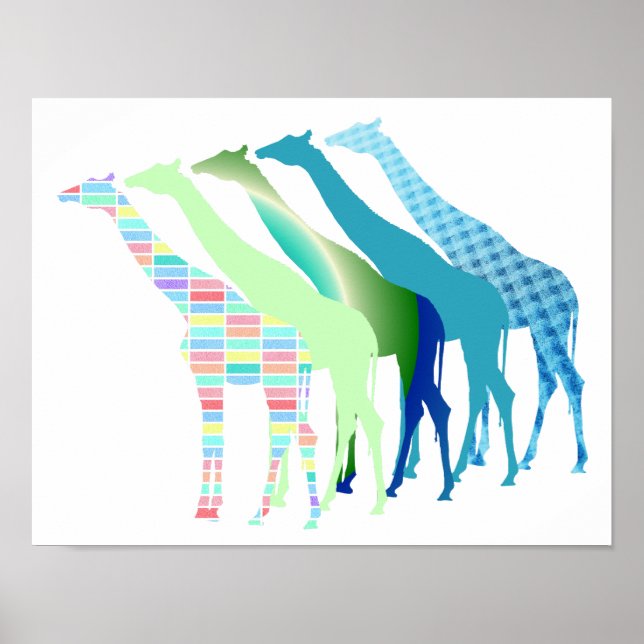 Póster Cinco Girafas Design 1 (Frente)