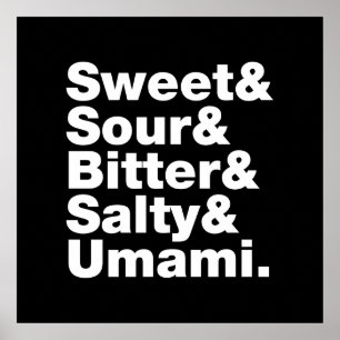 Póster Cinco gostos básicos