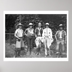 Póster Cinco mulheres no rancho de gajo