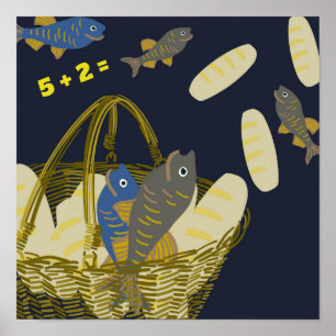 Poster Cinco nacos, dois peixes