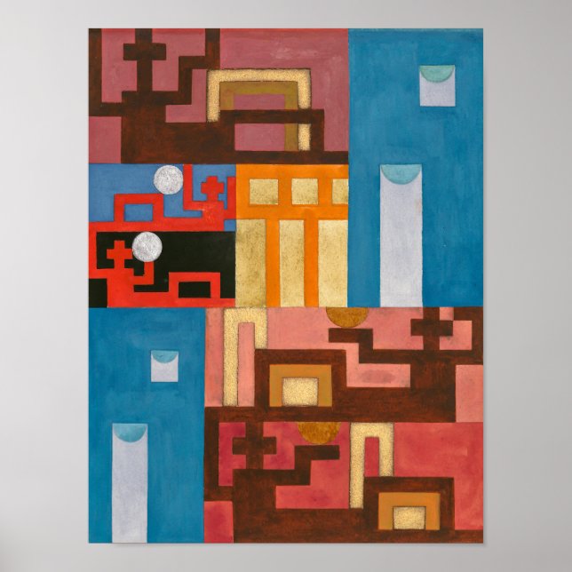 Poster Cinco números estendidos | Sophie Taeuber-Arp | (Frente)