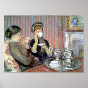 Poster Cinco O Relógio Chá Mary Cassatt Belas Artes