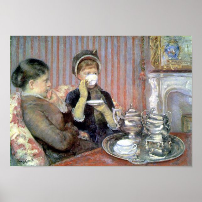 Poster Cinco O'Clock Tea Mary Cassatt Fine Art (Frente)