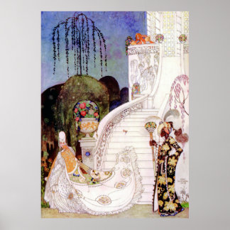 Póster Cinderela de Kay Nielsen deixando a bola