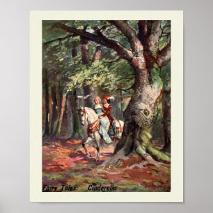 Poster Cinderela e O Príncipe, 1907, Estilo Vintage