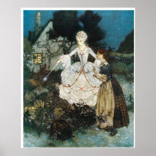 Póster Cinderella e madrinha feericamente