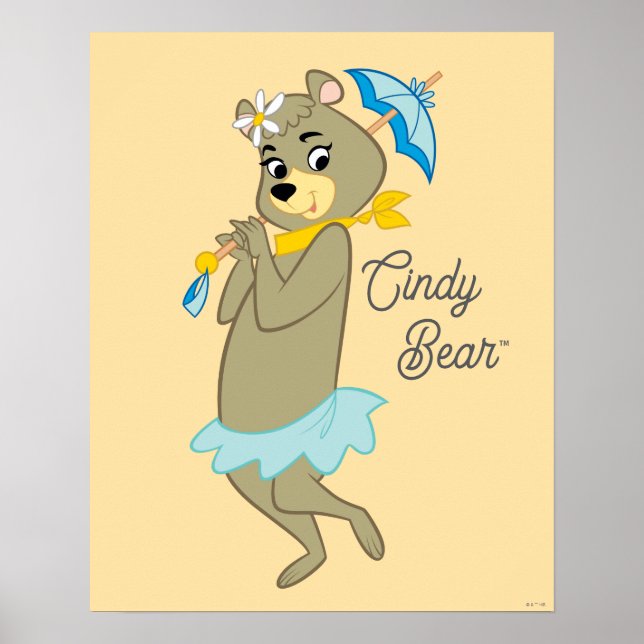 Poster Cindy Bear Segurando Parasol (Frente)