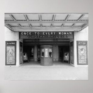Poster Cinema Rialto, 1920. Foto Antiga