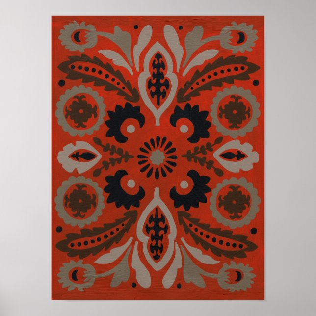 Poster Cinnabar Suzani II (Frente)