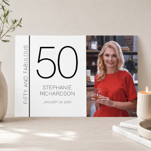 Poster Cinquenta e Fabuloso Cartaz de Foto de Aniversário